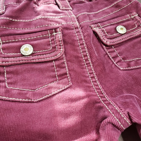 Vintage Jeans Purple Corduroy Denim Straight Leg Elastic Waistband 2T Baby Gap - Picture 5 of 6